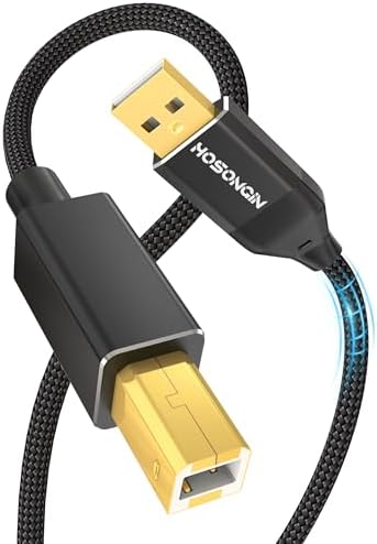 USB-кабель HOSONGIN для принтера 3 фута, USB A - USB B, высокая скорость передачи данных 480 Мбит/с, для музыкального оборудования HOSONGIN