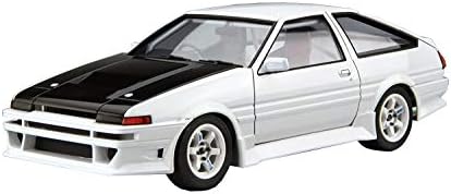 Модель автомобиля Aoshima Toyota Car Boutique Club AE86 Trueno ’85 в масштабе 1:24 с полным аэрокитом и наклейками на окна Aoshima