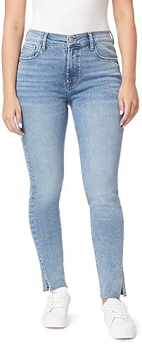 kensie Jeans for Women The Kelsey High-Rise Skinny Raw Edge Hem 28-Inch Inseam, Sizes 0-16 Kensie