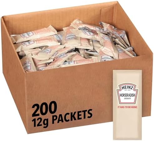 Heinz Horseradish Sauce Single Serve Packet (0.4 oz Packets, Pack of 200) Heinz