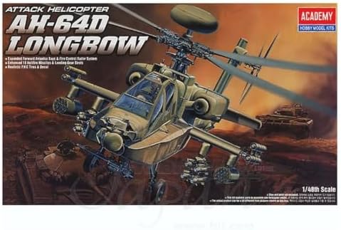 Набор для сборки модели Academy ACA12268 1:48 Boeing AH-64D Longbow, детализированная сборка для подростков от 14 лет Academy