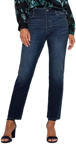 Liverpool Los Angeles Women's Gia Glider Pull On Slim Mid Rise Stretch Denim in Warner Lake Liverpool