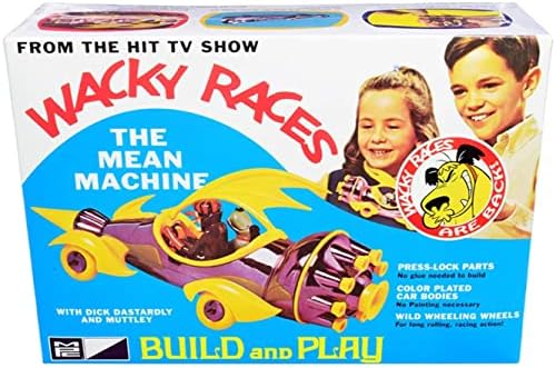 MPC Skill 2 Snap Model Kit The Mean Machine with Dick Dastardly and Muttley Figurines Wacky Races (1968) TV Series 1/25 Scale Model Mpc