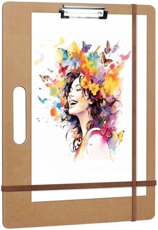 tutata 13 x 17 Drawing Board, Sketch Board with Handle, Portable Art Clipboard for Drafting, Fit in Artist Tote Tutata