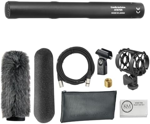 Компактный микрофон Audio-Technica AT875R с подвесом, ветровым экраном и 6-метровым XLR-кабелем Audio-Technica