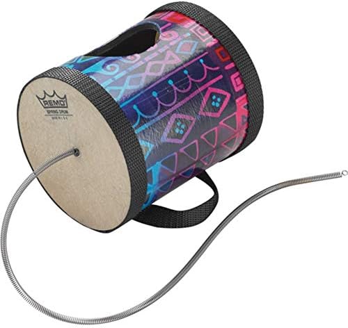 Remo SP0505-17 5 x 5 Inches Spring Drum, Fabric Rainbow Remo