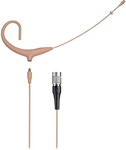 Audio Technica BP892xcW MicroSet - Omnidirectional Condenser Headworn Wireless Microphone 55" Detachable Cable Terminated with cW 4Pin Connector for Body Pack Transmitter -43 dB Sensitivity Beige Audio-Technica