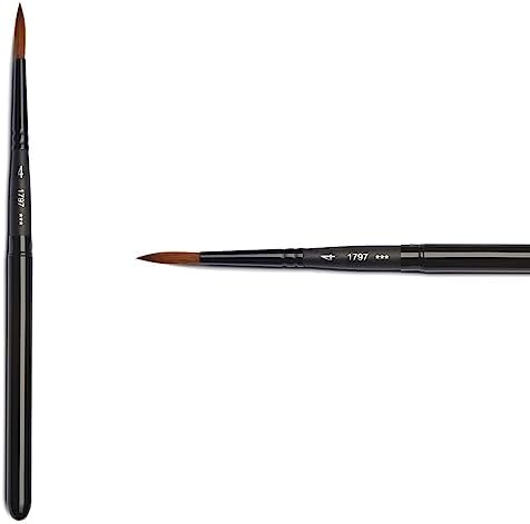 Raphael Stradivarius Synthetic Kolinsky Watercolor Brush, Black Raphael