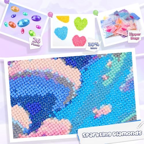 QAZWSX Diamond Art Painting Full Round Drill Embroidery Kit Watercolor Sea Otter Mosaic Cross Stitch Diamond Dots Kit Paint of Rhinestones for Gift and Wall Decor 12x16 inch QAZWSX