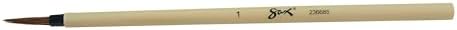 School Specialty 236685 Watercolor Paint Brush, Bamboo Handle, Size 1, Fine Brown Hair Sax