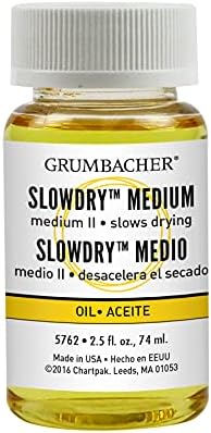 Grumbacher Slow-Drying Medium II for Oil Paintings, 2-1/2 Jar, #5762 Grumbacher