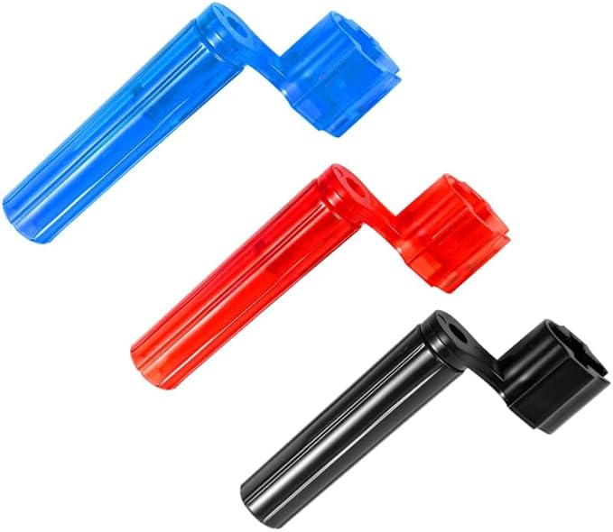 3Pcs Guitar String Winder, 2 in 1 Guitar String Tool Bridge Pin Remover Speed Peg Puller Winder Tool for Acoustic Electric Guitar Bass Ukulele,(Black, Red, Blue,) Instrument Accessories JJLFresheners