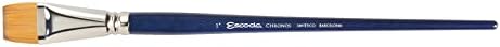 Escoda Chronos Series 3156 Artist Watercolor & Acrylic Paint Brush, Synthetic Toray Fiber & Red Sable Blend, Filbert, Size 0 Escoda