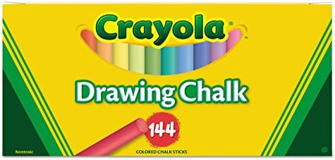 Цветные мелки Crayola 510400 для рисования, 144 штуки, 24 ярких цвета, идеальные для бумаги и других поверхностей Crayola