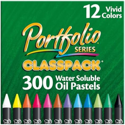 Масляные мелки Crayola Portfolio, водорастворимые, 24 цвета для рисования и создания акварельных эффектов Crayola