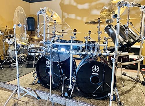 DistinctAndUnique 22 inch - 2 Pack Crystal Clear Acrylic Drum KIT Baffle - Muffles Live Recording Standard Mounting On All Cymbal Stand Performance Shields Sound Barrier DistinctAndUnique