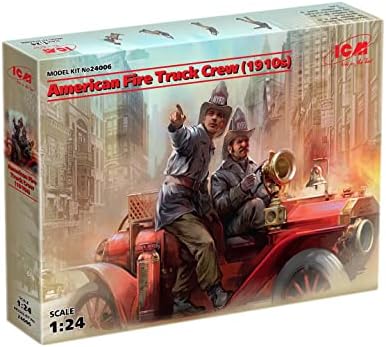 ICM 24006 Plastic Model American Fire Truck Crew (1910s) (2 Figures) - Scale 1:24 Icm