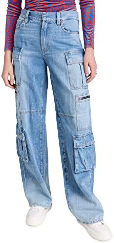 alice + olivia Women's Cay Baggy Denim Cargo Jeans Alice + Olivia