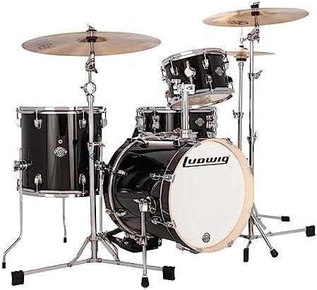 Ludwig Breakbeats By Questlove 4-piece Shell Pack with Snare Drum - Black Sparkle Ludwig