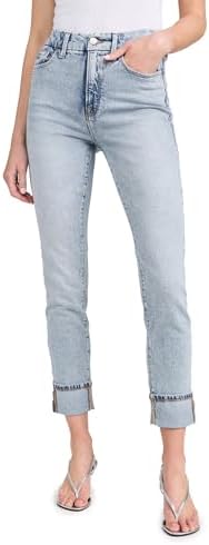 Good American Women's Good Classic Cuffed Jeans Good American