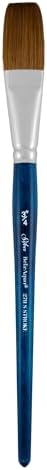 Silver Brush Limited 2711S-3/4 BelleAqua Short Handle Stroke Watercolor Brush with Soft Red Sable Synthetic Bristles, Professional Artist Brush Also for Acrylic, Gouache, Ink, and Dyes, Size 3/4 Inch Silver Brush Limited