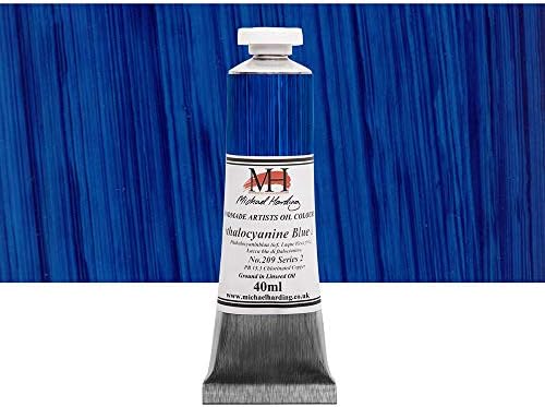 Michael Harding Artist Oil Colours, Phthalocyanine Blue Lake, 40ml Tube, 20940 Michael Harding