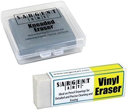 Sargent Art 36-0009 Set Kneaded Eraser & Vinyl Eraser (2 Pack) , White Sargent Art