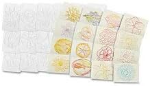 Roylco Flower Shape Rubbing Plates - 4.5" x 6.5" - 16 / Pack - Clear - Plastic Roylco