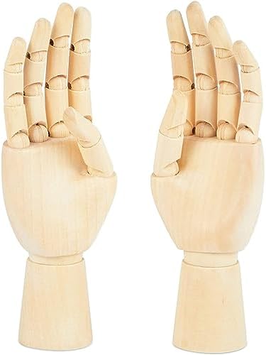 Bright Creations Posable Hand Model for Art, Left and Right Mannequin (7 Inches, 2 Pack) Bright Creations