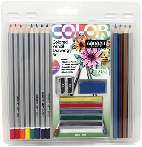 Sargent Art 22-7280 20 Piece Colored Pencil Drawing Set Sargent Art