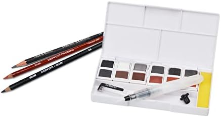 Derwent Shade & Tone Mixed Media Set, 16 Piece Set, Natural Paint Colors with Inktense, Graphitint, Pencils & Tinted Charcoal, Professional Quality (2305903) Derwent