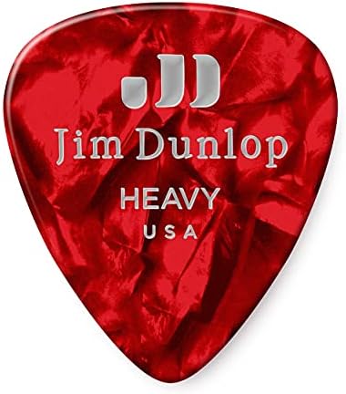 Гитарные медиаторы Dunlop Classic, тяжелые, 12 штук, высшего качества целлулоид, теплый звук Dunlop