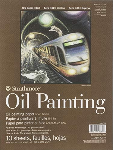 Strathmore 400 Series Oil Painting Pad 9"X12"-10 Sheets -62430309 Strathmore