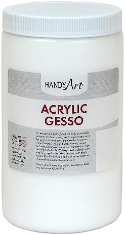 White Gesso Handy Art, высококачественный акриловый грунт для студентов, 32 унции Handy Art