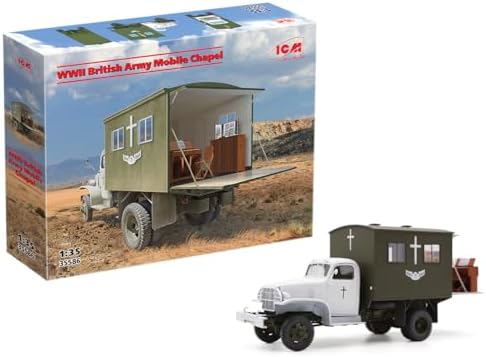 ICM 35586 - WWII British Army Mobile Chapel - Plastic Military Model Kit - Scale 1:35 Icm