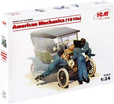 ICM 24009 Plastic Figures Model Kit American Mechanics (1910s) (3 Figures) - Scale 1:24 Icm