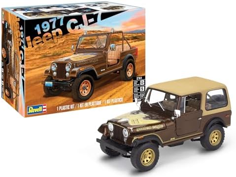 Revell Level 5 Model Kit 1977 Jeep CJ-7 2-in-1 Kit 1/24 Scale Model Revell