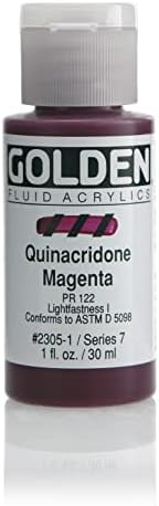 Golden Fluid Acrylics - Quinacridone Magenta - 1 oz Bottle GOLDEN