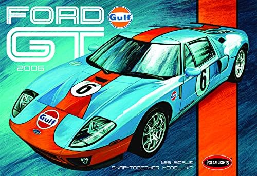 Polar Lights Gulf 2006 Ford GT (Snap) 2T 1:25 Scale Model Kit Polar Lights