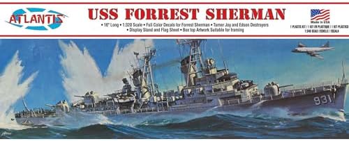 ATLANTIS TOY & HOBBY Plastic Model KIT Destry, USS Forrest Sherman Destroyer Atlantis