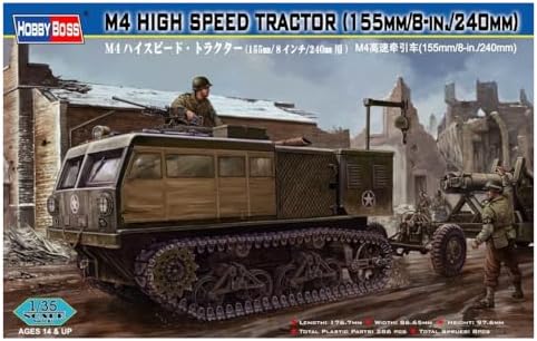 Hobby Boss M4 High Speed Tractor Vehicle Model Building Kit, 155mm/8"/240mm Hobby Boss