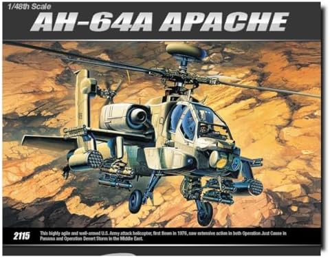 Набор для сборки модели Боинг AH-64A Apache в масштабе 1:48 с наклейками и инструкцией, подходит для детей от 14 лет и старше Academy