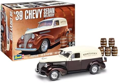 Revell 14529 '39 Chevy Sedan Delivery 1:24 Scale 97-Piece Skill Level 4 Model Car Building Kit, Blue,Clear,White Revell