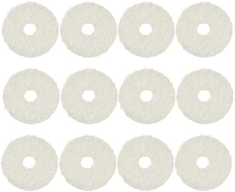 Healifty 90pcs Wool Felt Piano Balance Rail Punchings Piano Accessories Keyboard Washers Repair Parts (White) Healifty