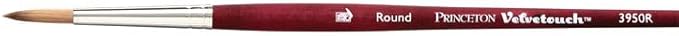 Princeton Velvetouch Paintbrush, Size 2, Scarlet Princeton