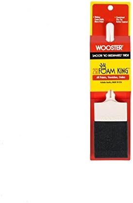 Кисть для окраски Wooster Brush 3103-1 1/2 дюйма, плотная полиуретановая пена для равномерного покрытия Wooster