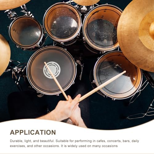 MECCANIXITY 10 Pairs Plastic Nylon Drumstick Anti Slip Handle Grips 5A Classic Drum Stick Wood Tip for Drumming Musical Instrument Percussion Meccanixity