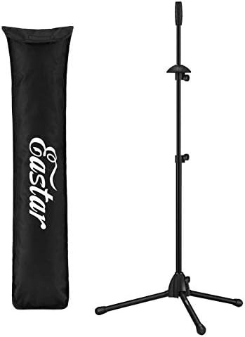 Eastar Tenor/Bass Trombone Stand Holder Heavy-duty, Portable Adjustable Stand Bracket Set with Carrying Bag, Black, EST-002 Eastar