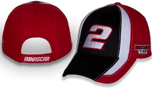 Austin Cindric #2 NASCAR Restart Structured Adjustable Red Black Hat Checkered Flag Sports