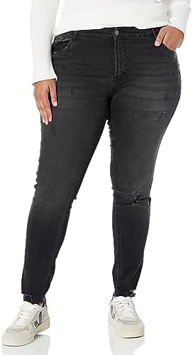 EVANS Women's Plus Size High Rise Ripped Skinny Jean Evans